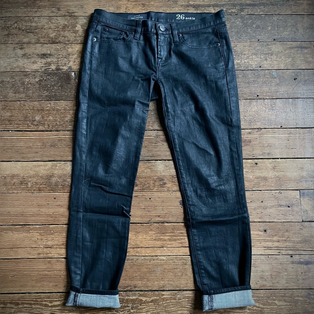 J.Crew Toothpick Skinny Waxed Jeans